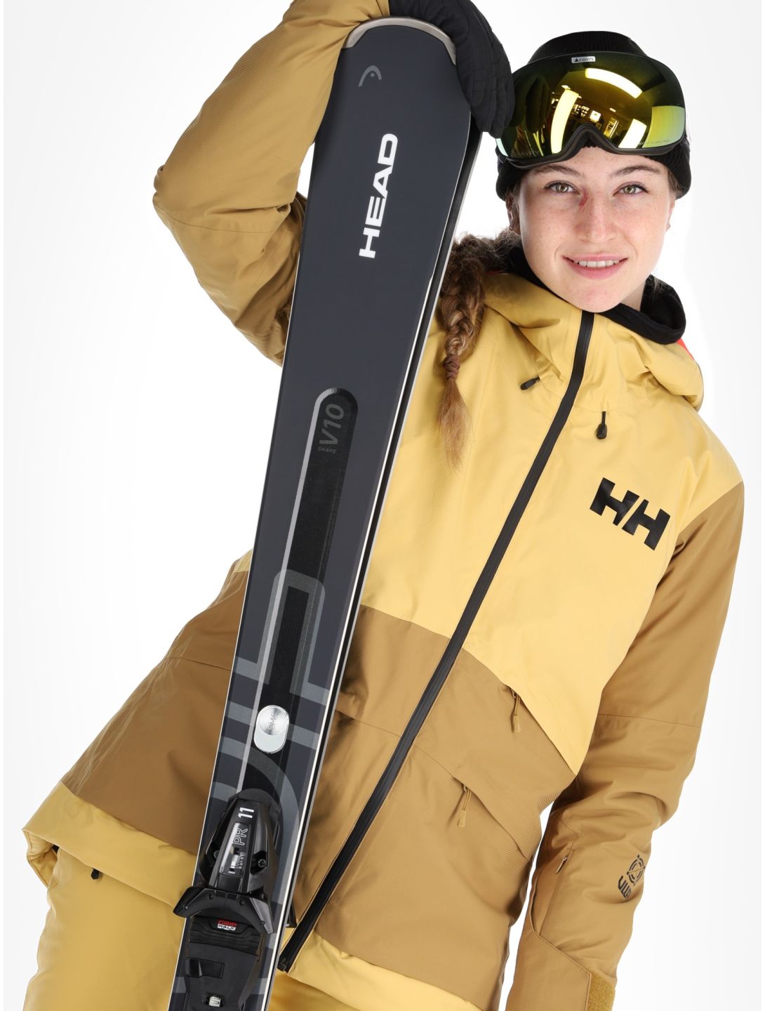 Helly Hansen, W Powchaser 2.0 ski-jas dames Sand geel 