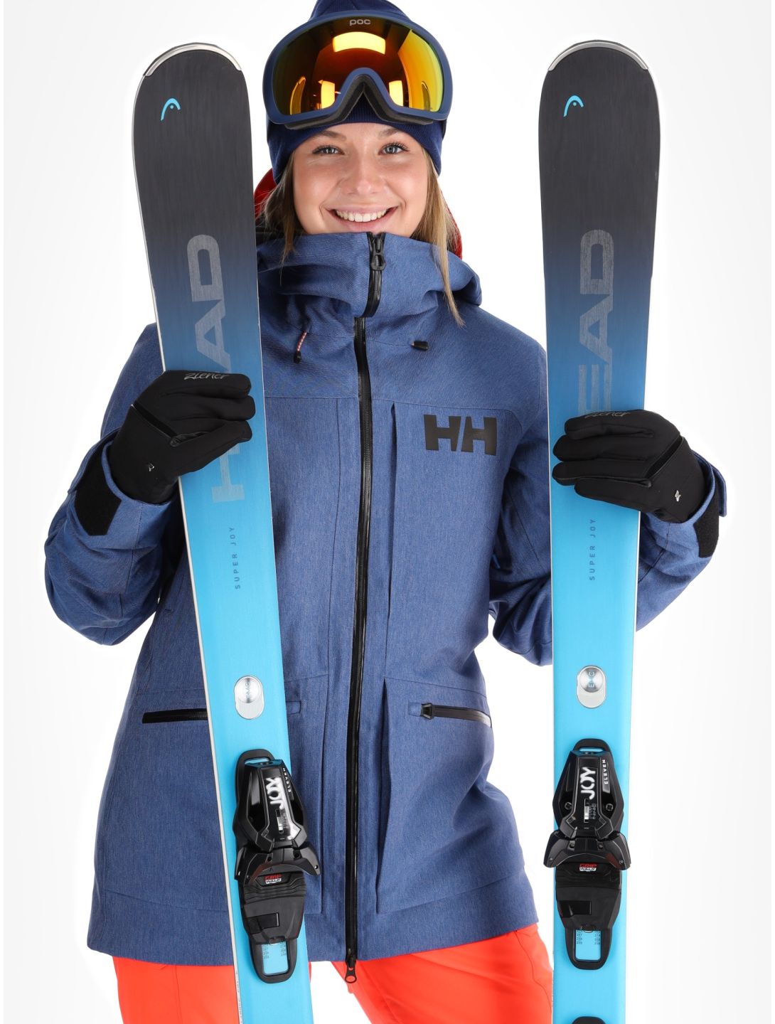 Helly Hansen, W Powderqueen 3.0 ski-jas dames Deep Fjord blauw 