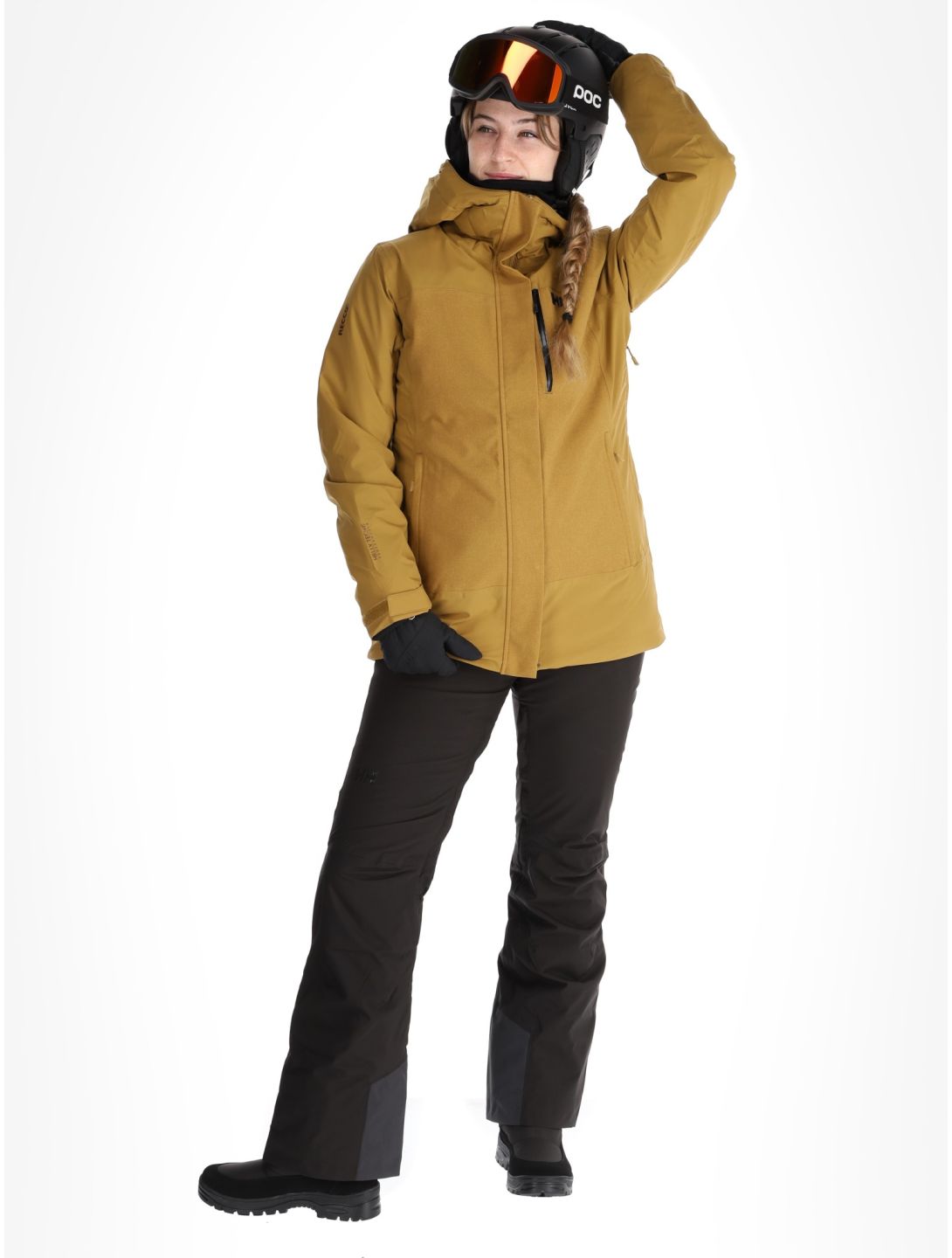 Helly Hansen, W Snowplay Long Insulated ski-jas dames Lynx geel 