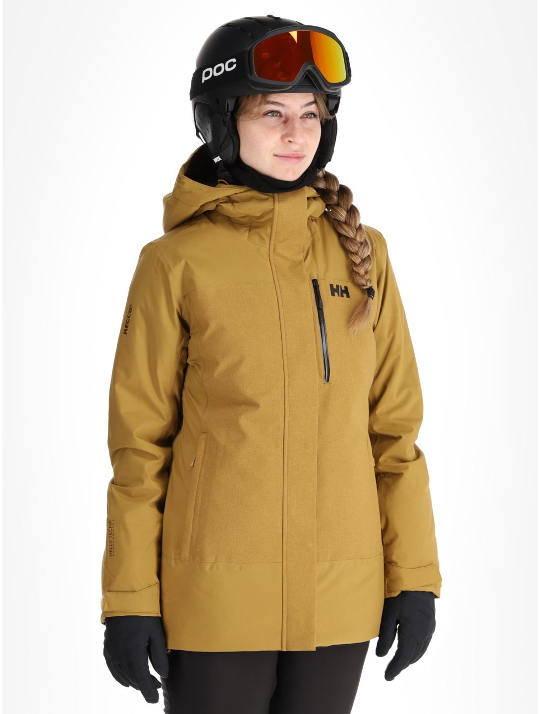 Helly Hansen, W Snowplay Long Insulated ski-jas dames Lynx geel 