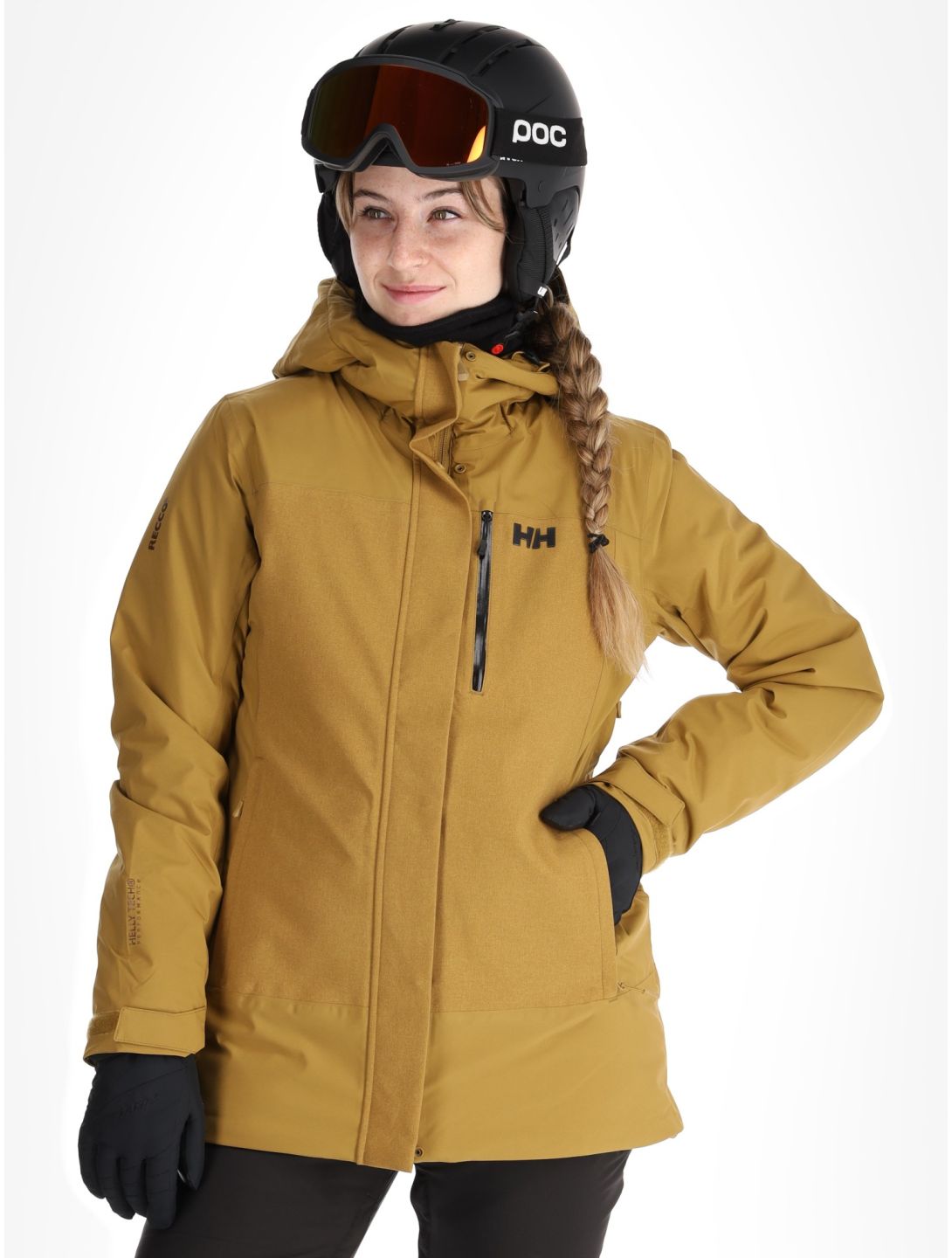 Helly Hansen, W Snowplay Long Insulated ski-jas dames Lynx geel 