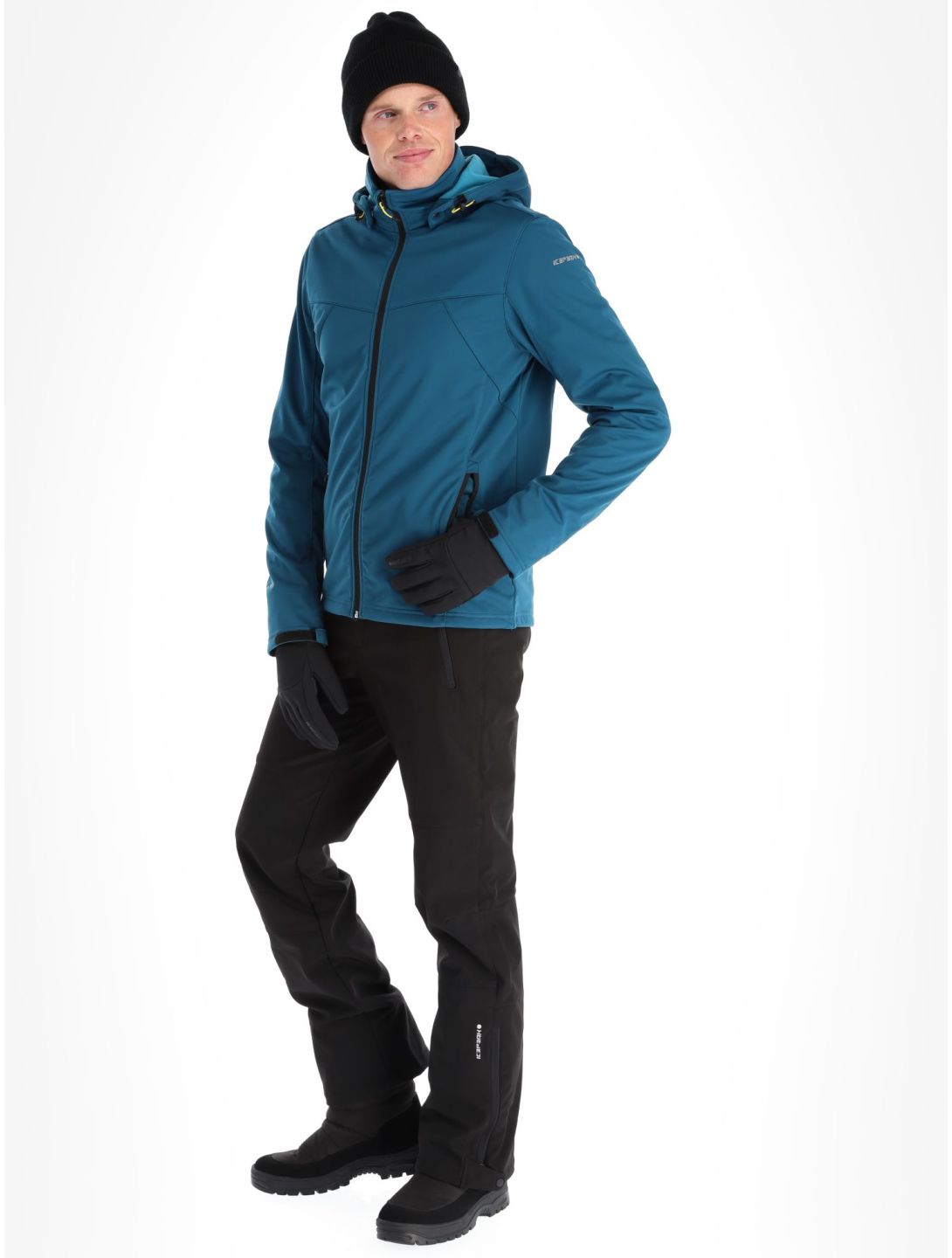 Icepeak, Biggs softshell ski-jas heren turquoise blauw 