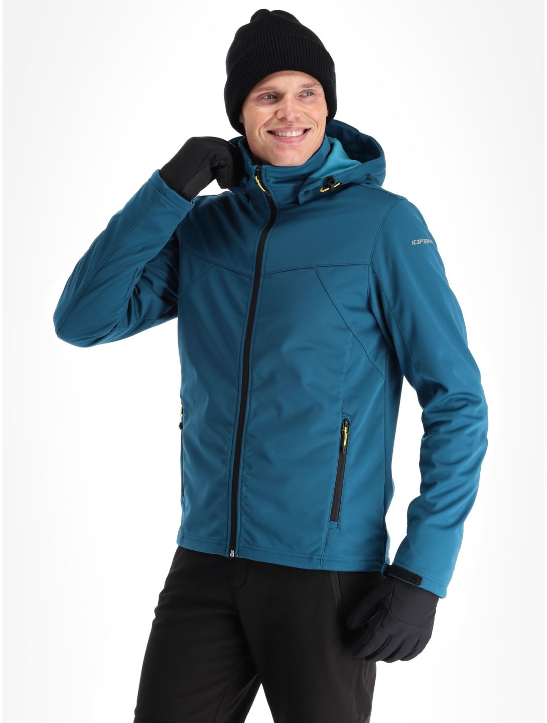 Icepeak, Biggs softshell ski-jas heren turquoise blauw 