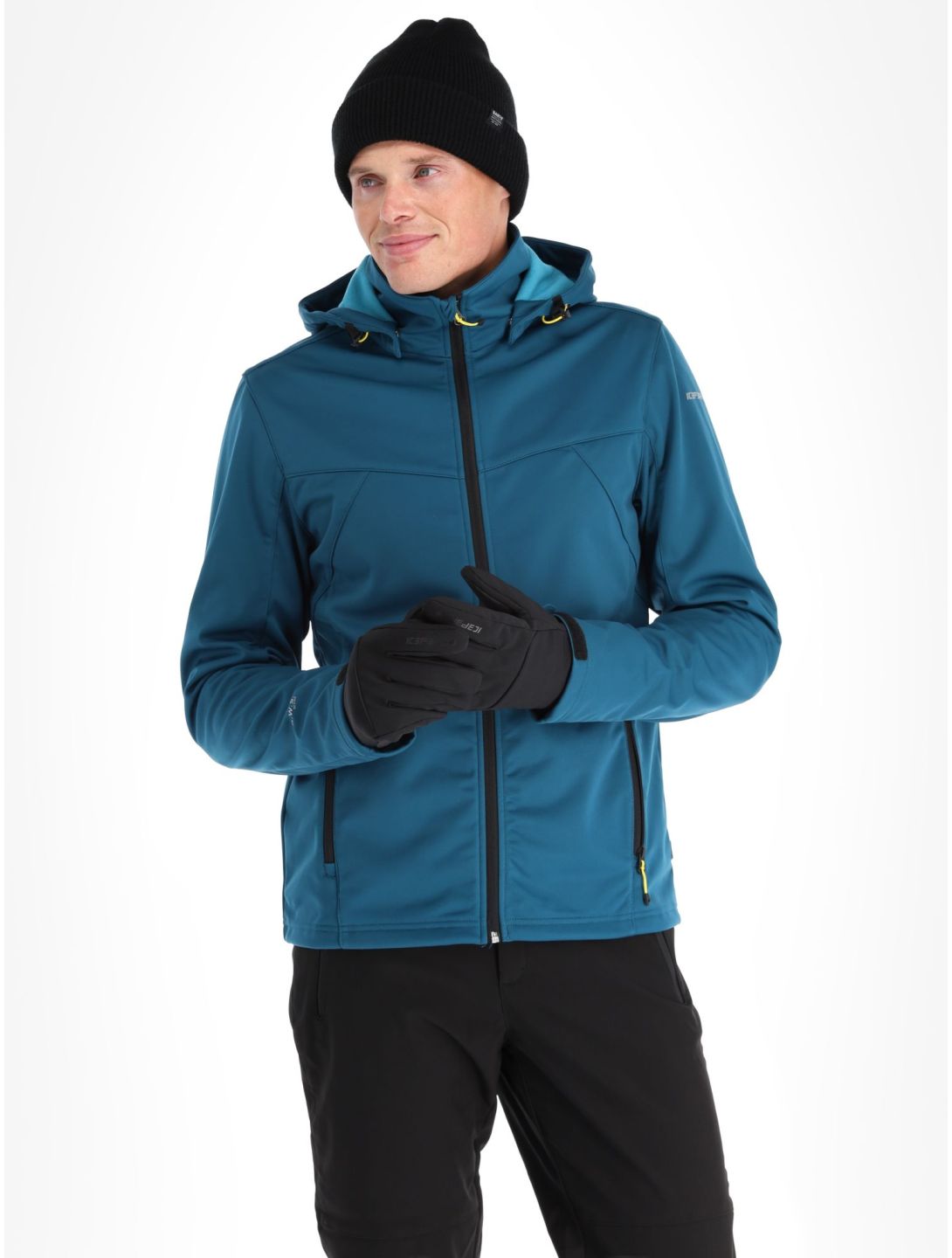 Icepeak, Biggs softshell ski-jas heren turquoise blauw 