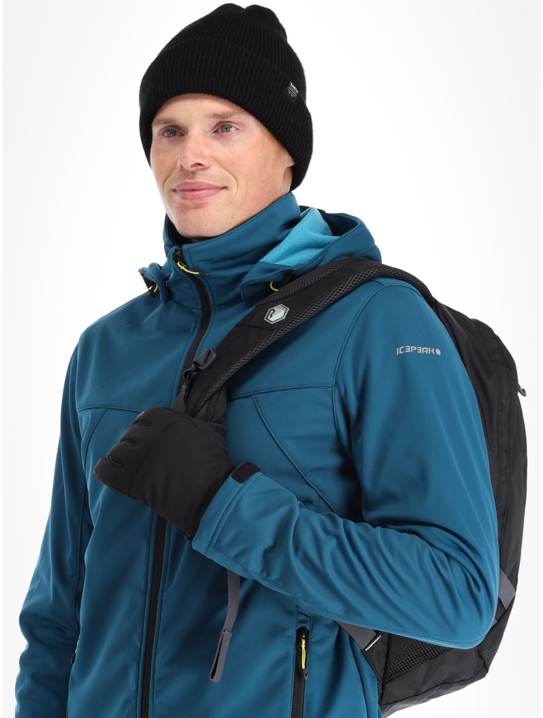 Icepeak, Biggs softshell ski-jas heren turquoise blauw 