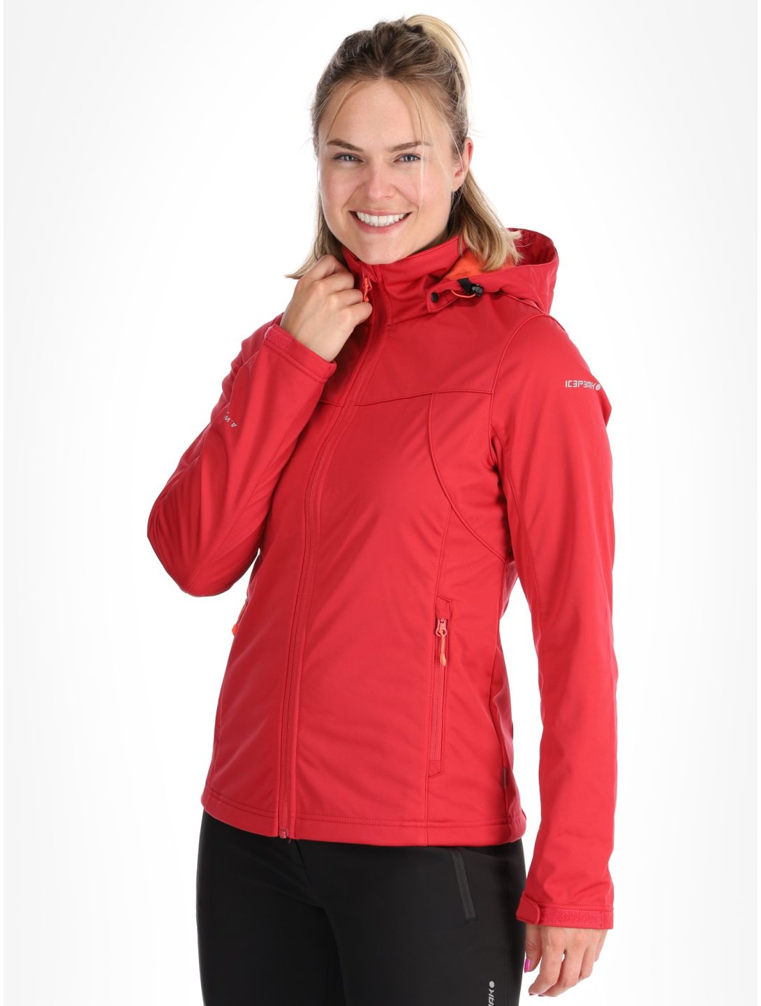 Icepeak, Boise softshell ski-jas dames Cranberry rood 