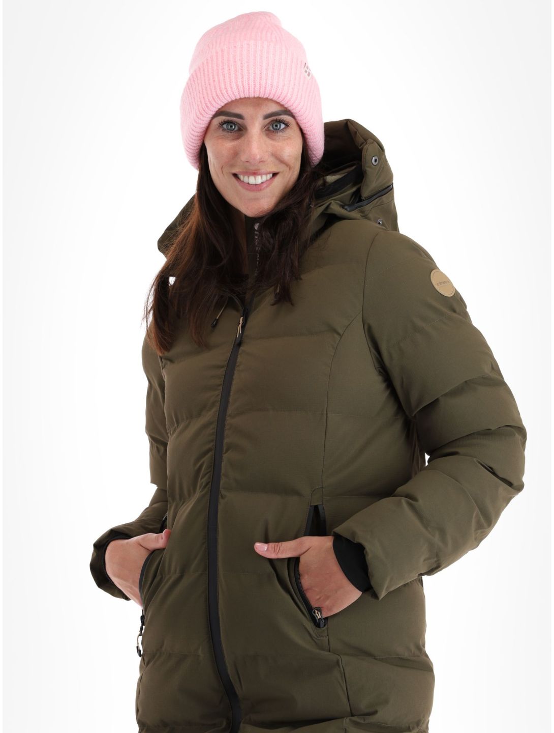 Icepeak, Brilon winterjas dames Dark Olive groen 