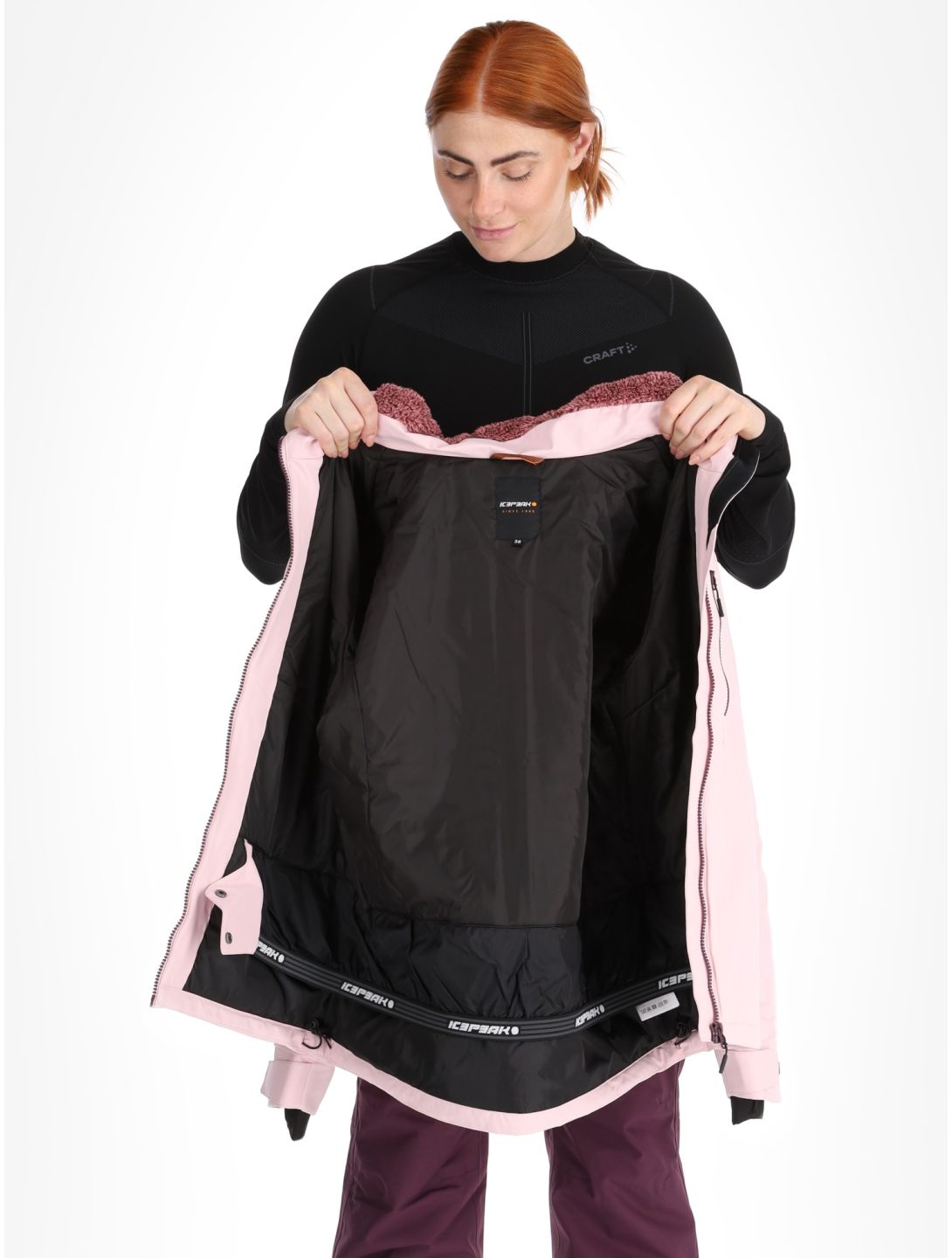 Icepeak, Cathay ski-jas dames Baby Pink roze 