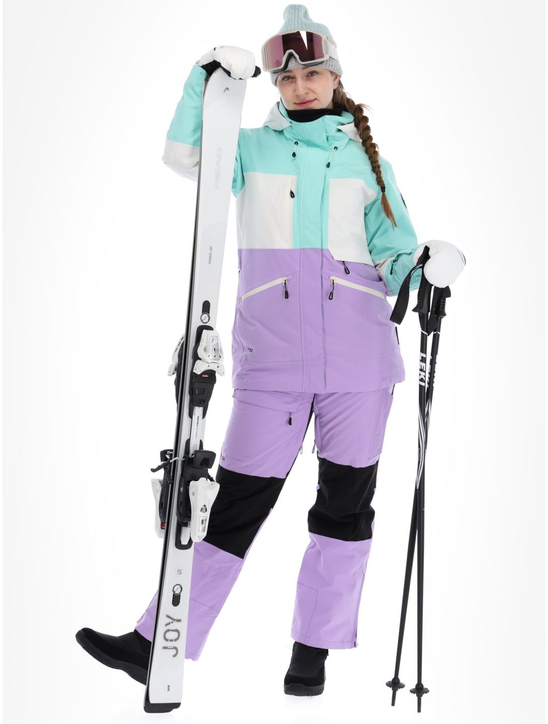 Icepeak, Curran ski-jas dames Light Green groen, paars 