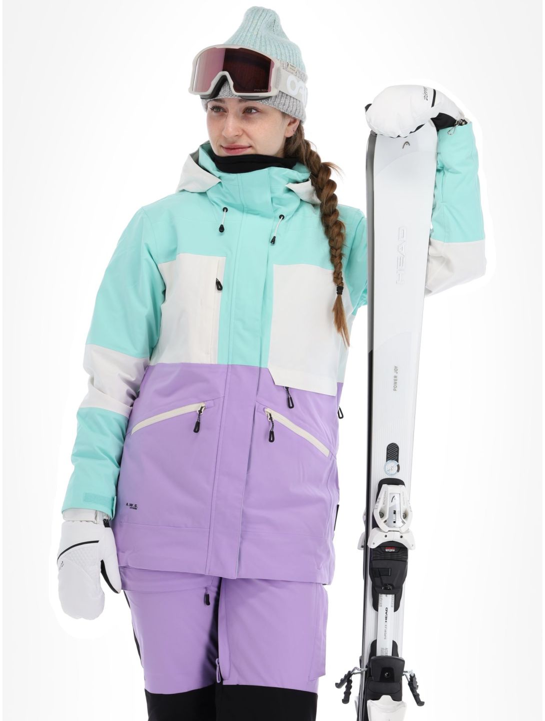 Icepeak, Curran ski-jas dames Light Green groen, paars 