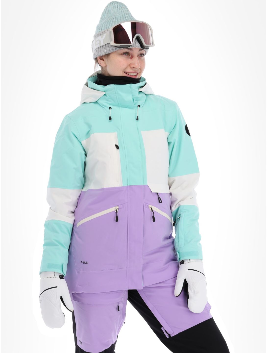 Icepeak, Curran ski-jas dames Light Green groen, paars 