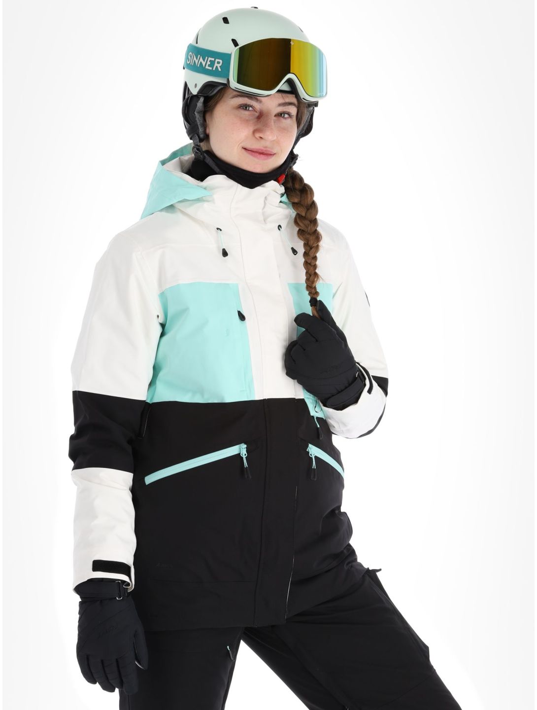 Icepeak, Curran ski-jas dames Powder wit, zwart 