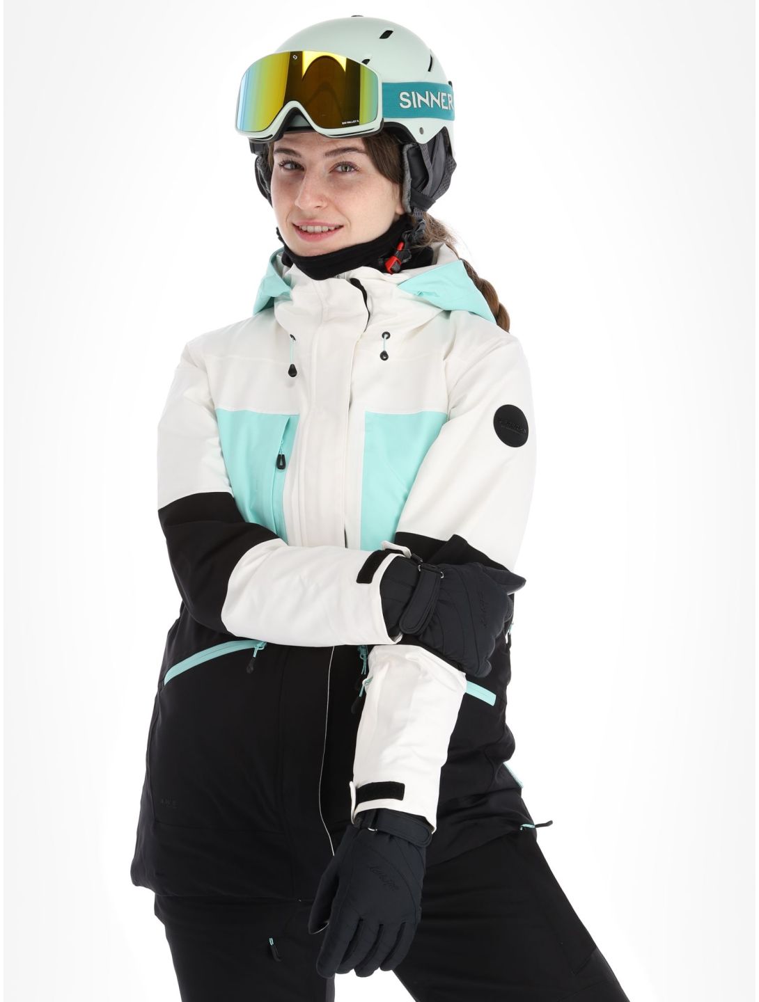 Icepeak, Curran ski-jas dames Powder wit, zwart 