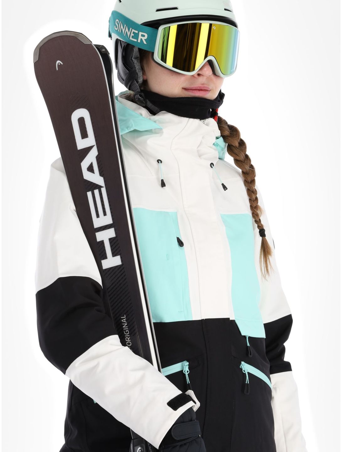 Icepeak, Curran ski-jas dames Powder wit, zwart 