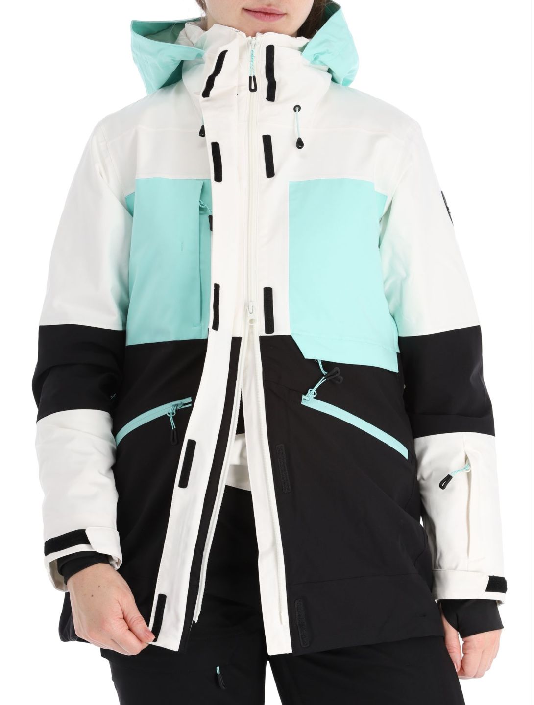 Icepeak, Curran ski-jas dames Powder wit, zwart 