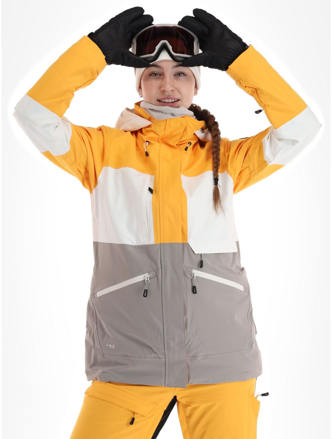 Icepeak, Curran ski-jas dames Yellow geel, grijs 