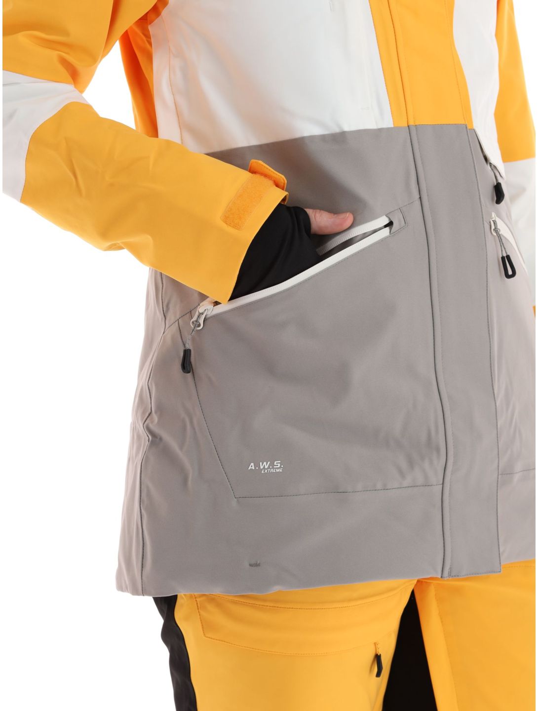 Icepeak, Curran ski-jas dames Yellow geel, grijs 