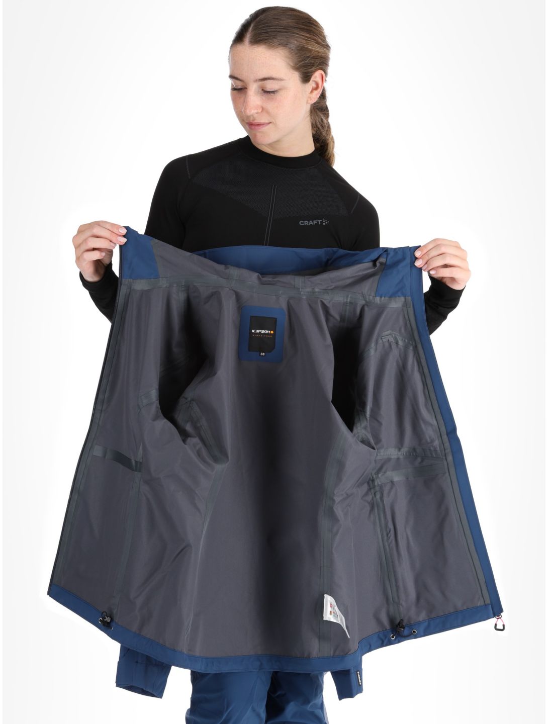 Icepeak, Deblois hardshell ski-jas dames Navy Blue blauw 