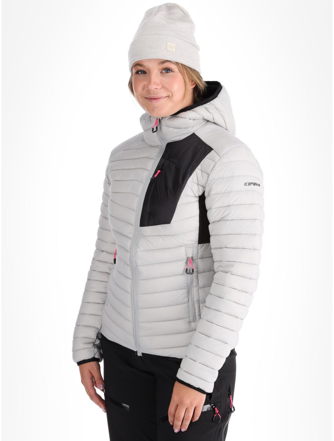 Icepeak, Dix donsjas dames Light Grey grijs 