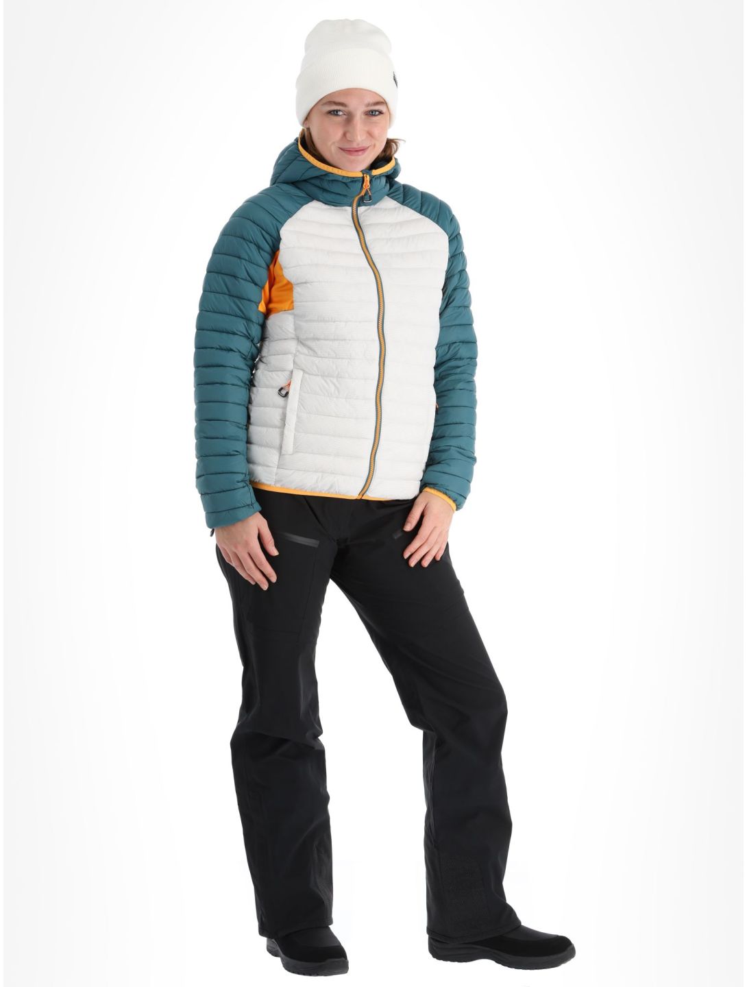 Icepeak, Dix donsjas dames Powder groen, wit 