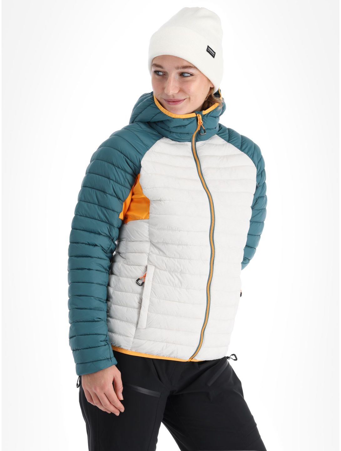 Icepeak, Dix donsjas dames Powder groen, wit 