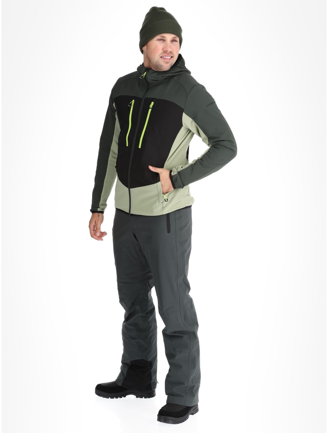 Icepeak, Durham softshell ski-jas heren Asparagus groen 