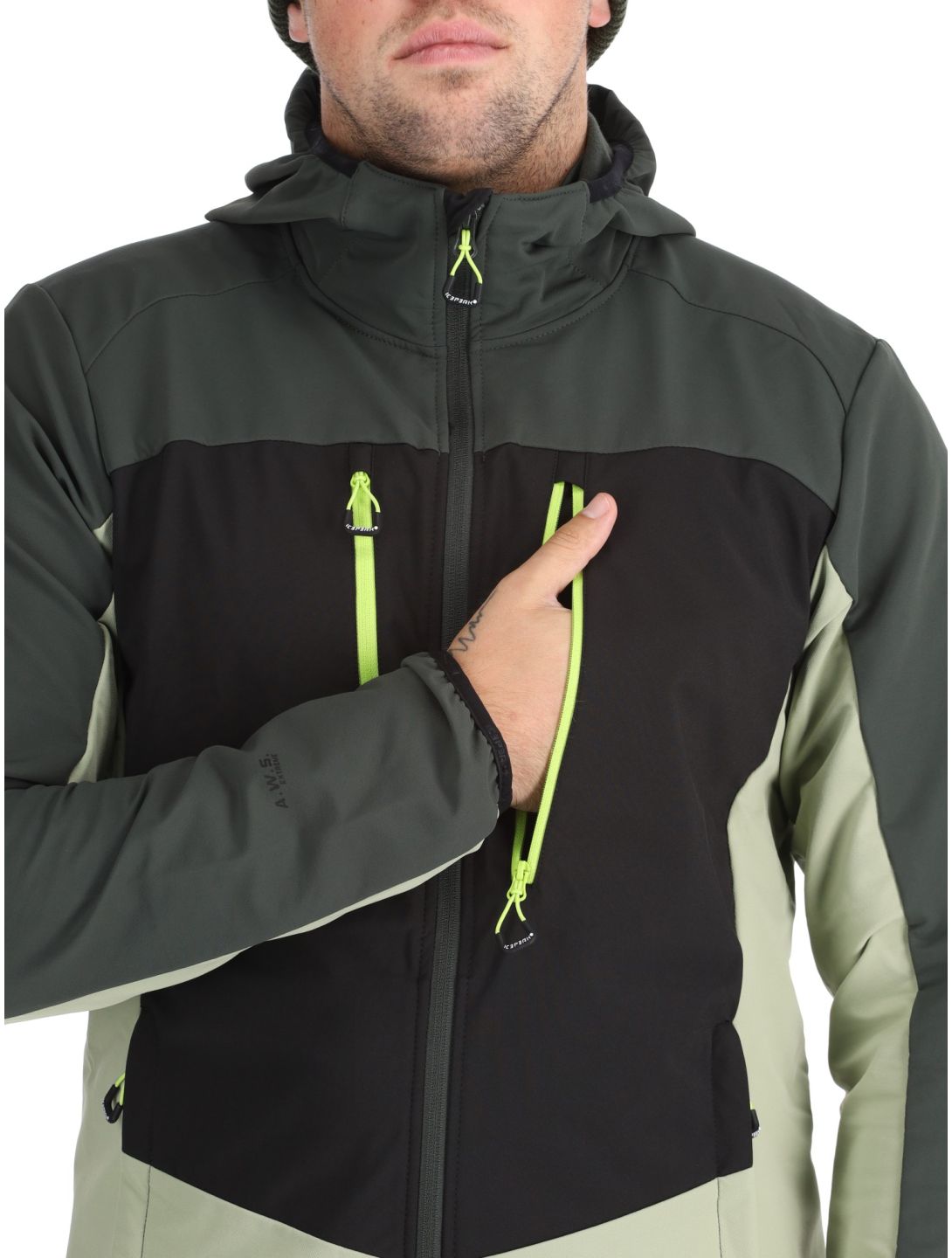 Icepeak, Durham softshell ski-jas heren Asparagus groen 