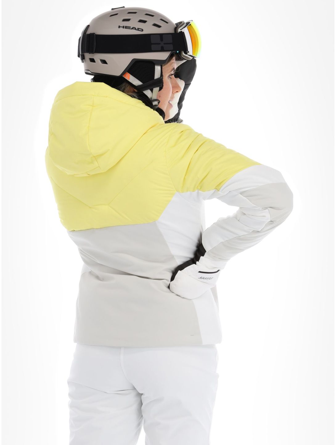 Icepeak, Eleele ski-jas dames Light Yellow geel, grijs, wit 