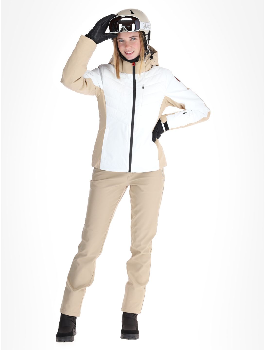 Icepeak, Eleele ski-jas dames Optic White wit 