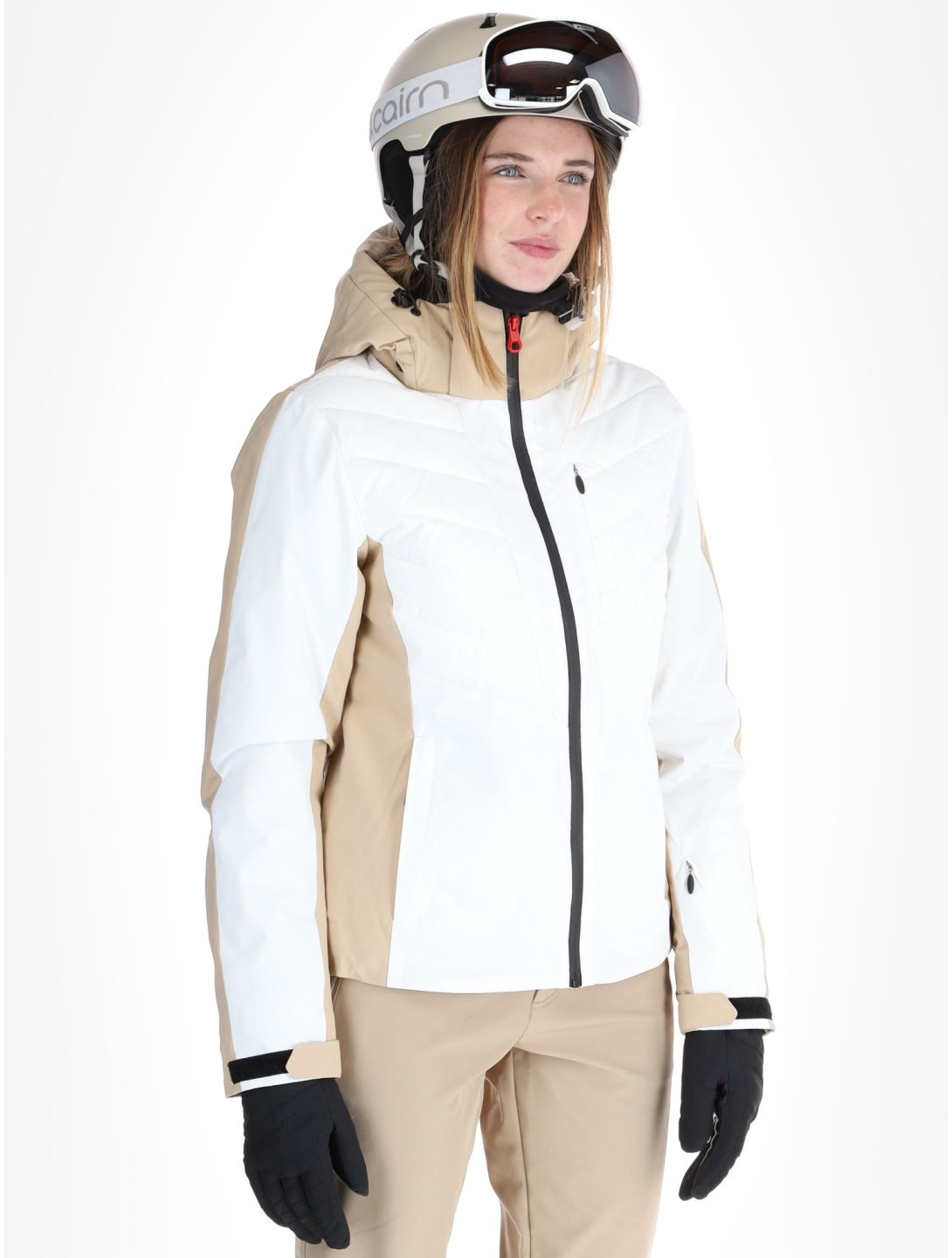 Icepeak, Eleele ski-jas dames Optic White wit 