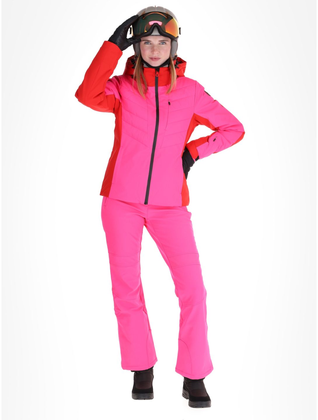 Icepeak, Eleele ski-jas dames Raspberry rood 