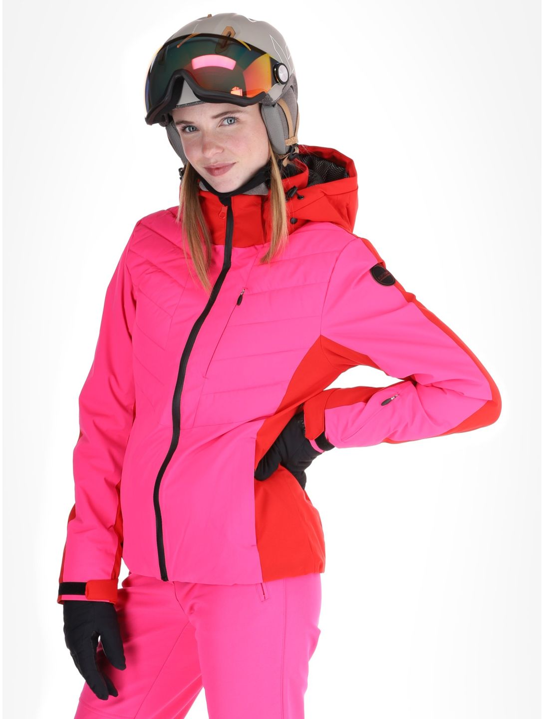 Icepeak, Eleele ski-jas dames Raspberry rood 