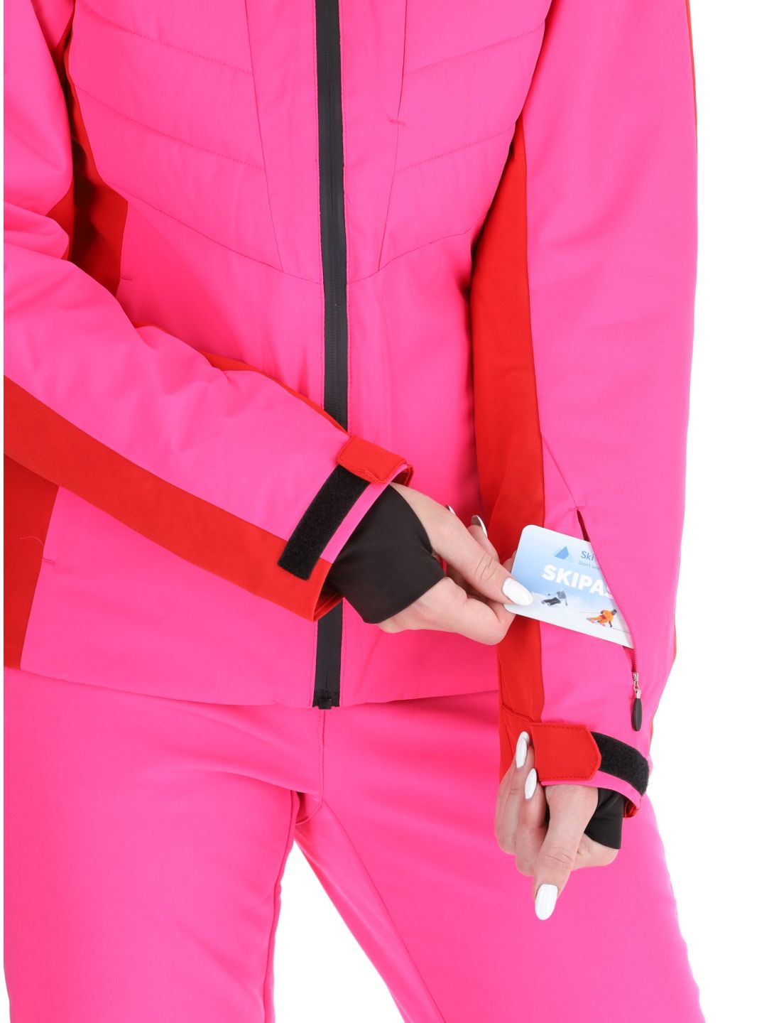 Icepeak, Eleele ski-jas dames Raspberry rood 