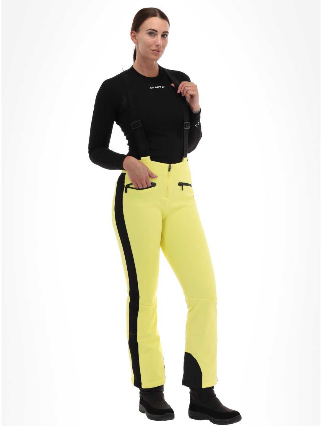 Icepeak, Ellsworth softshell skibroek dames Light Yellow geel 