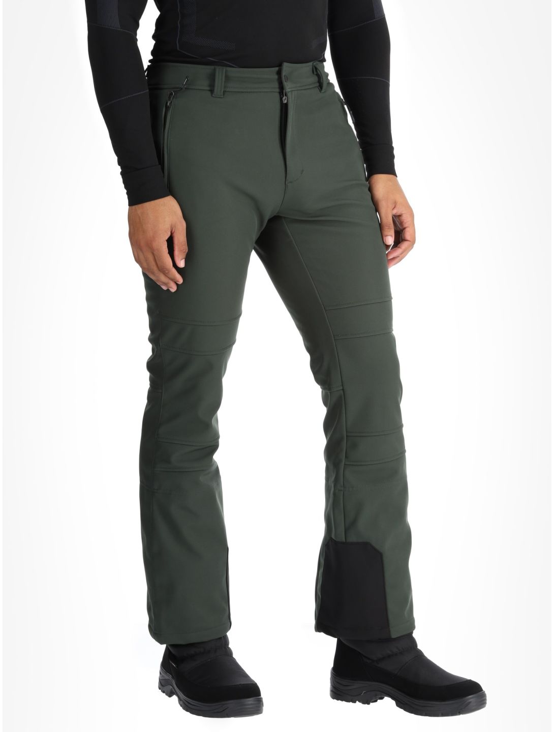 Icepeak, Erding softshell skibroek heren Dark Olive groen 