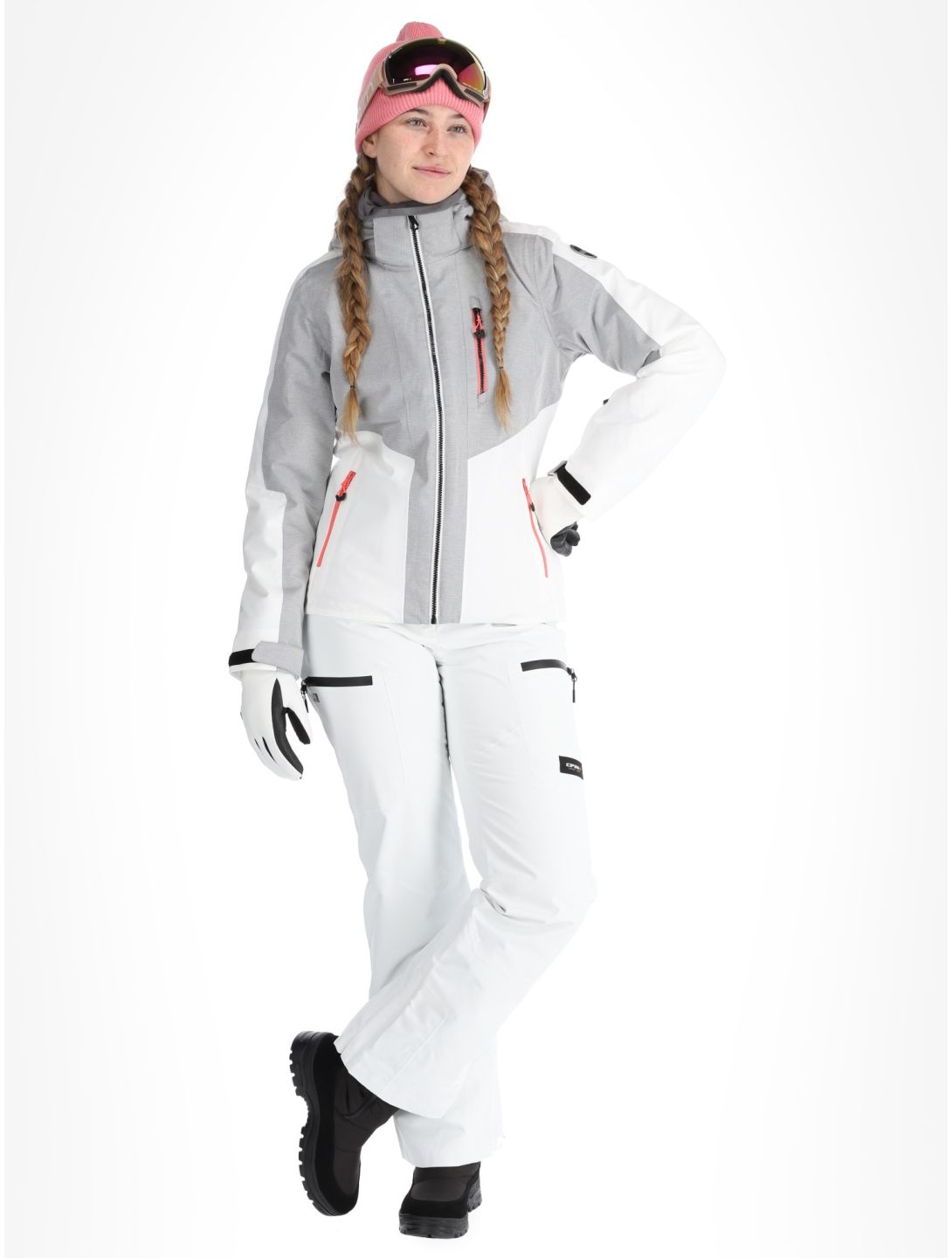 Icepeak, Faenza ski-jas dames Optic White wit 