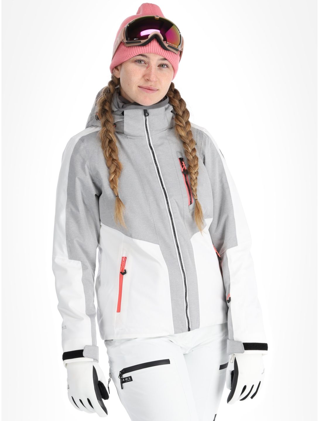 Icepeak, Faenza ski-jas dames Optic White wit 