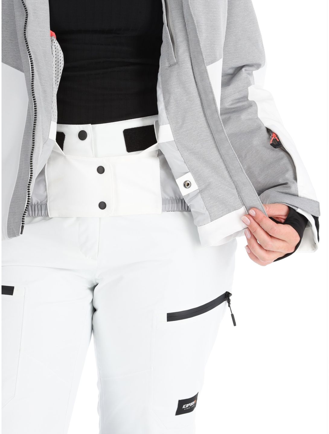 Icepeak, Faenza ski-jas dames Optic White wit 