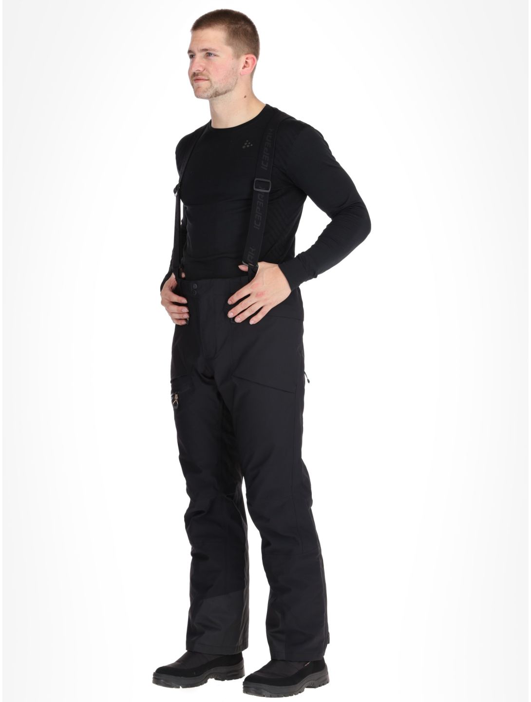 Icepeak, Farley hardshell skibroek heren Black zwart 