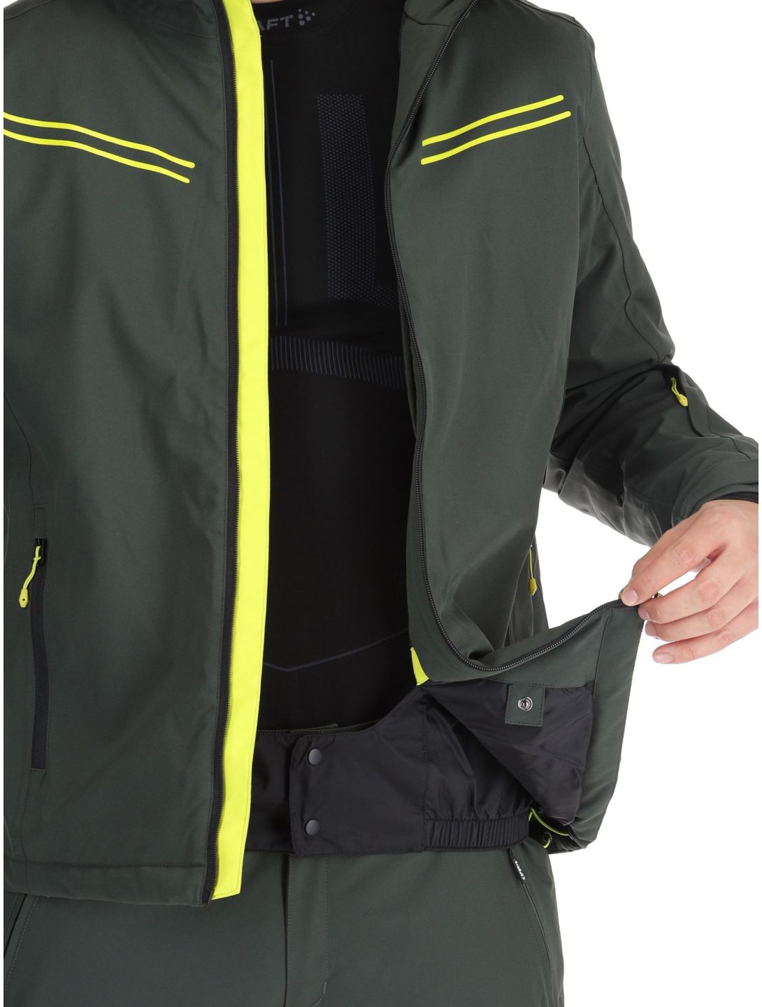 Icepeak, Festus ski-jas heren Dark Olive groen 