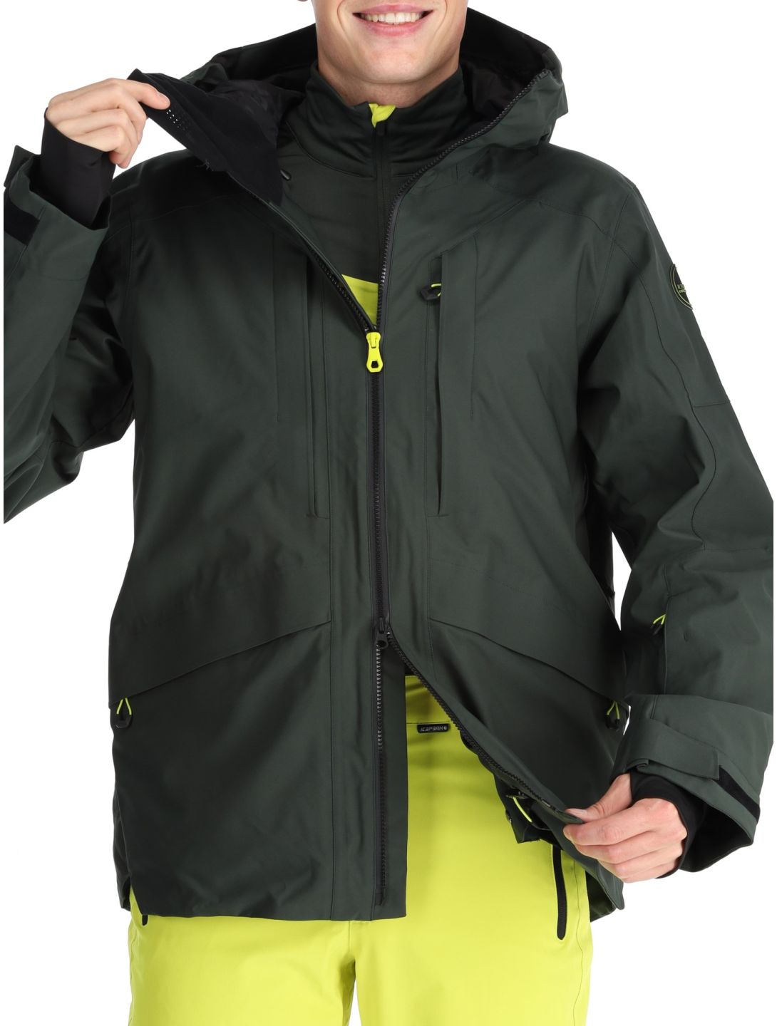 Icepeak, Fillmore hardshell ski-jas heren Dark Olive groen 