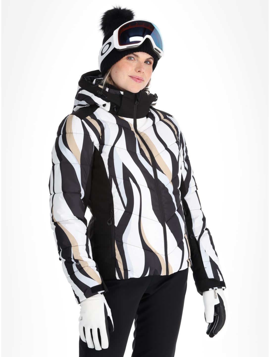 Icepeak, Flippin ski-jas dames Black White wit, zwart 