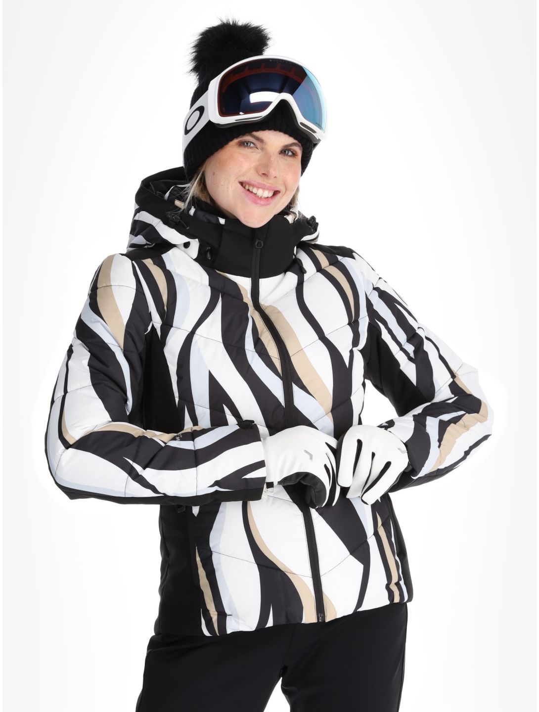 Icepeak, Flippin ski-jas dames Black White wit, zwart 