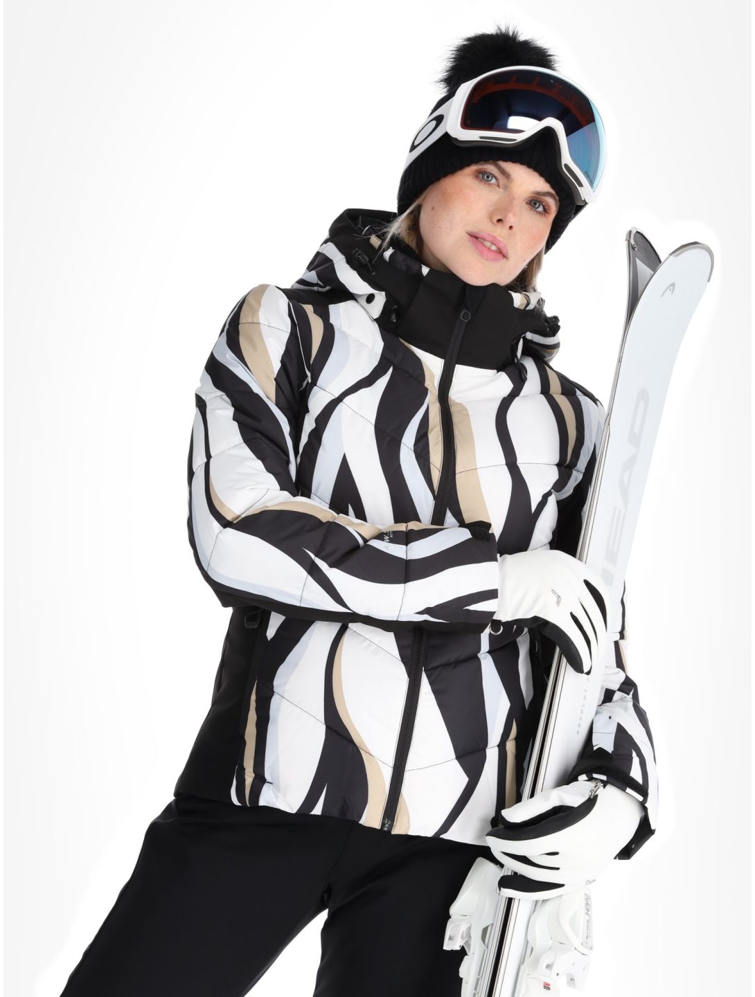 Icepeak, Flippin ski-jas dames Black White wit, zwart 