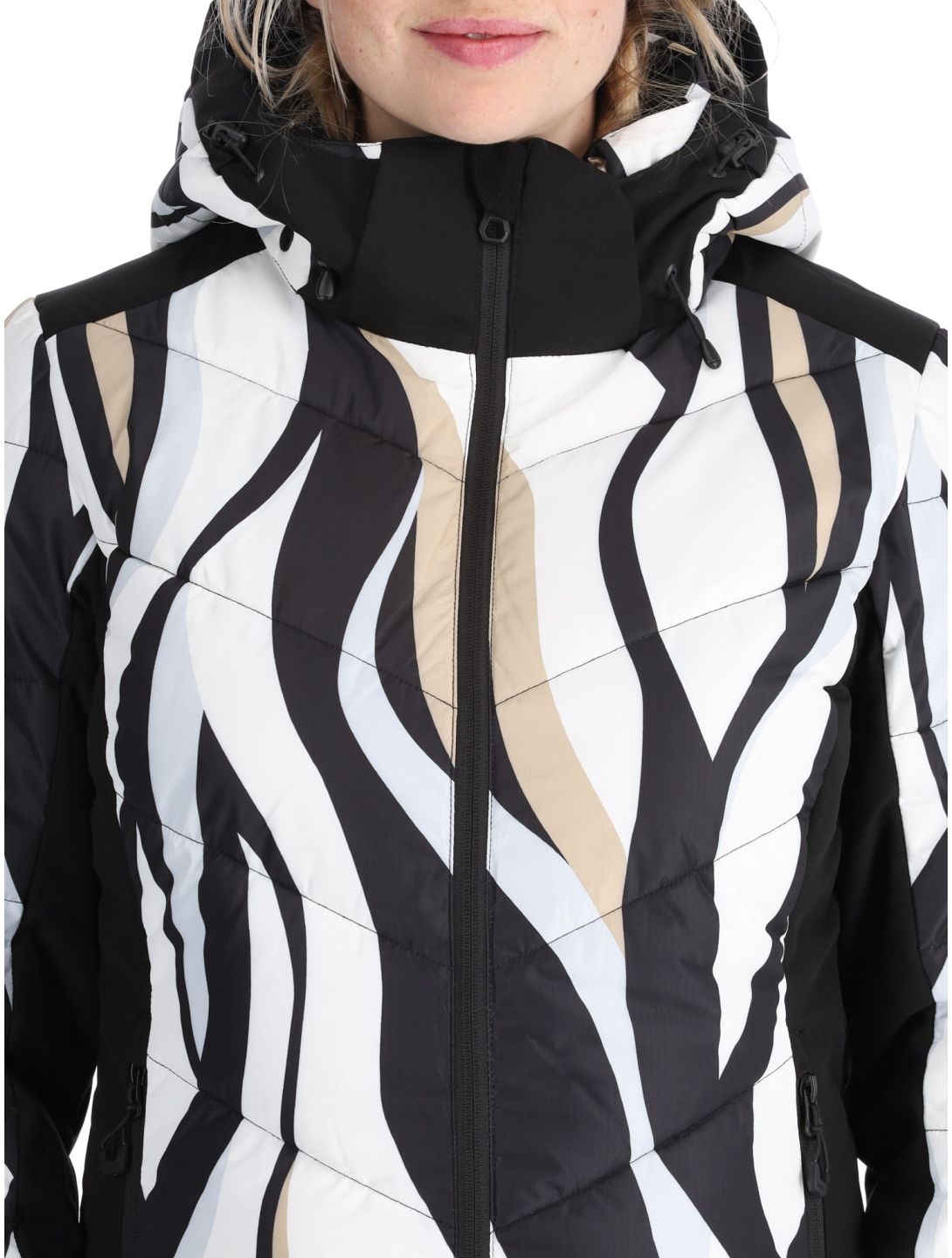 Icepeak, Flippin ski-jas dames Black White wit, zwart 