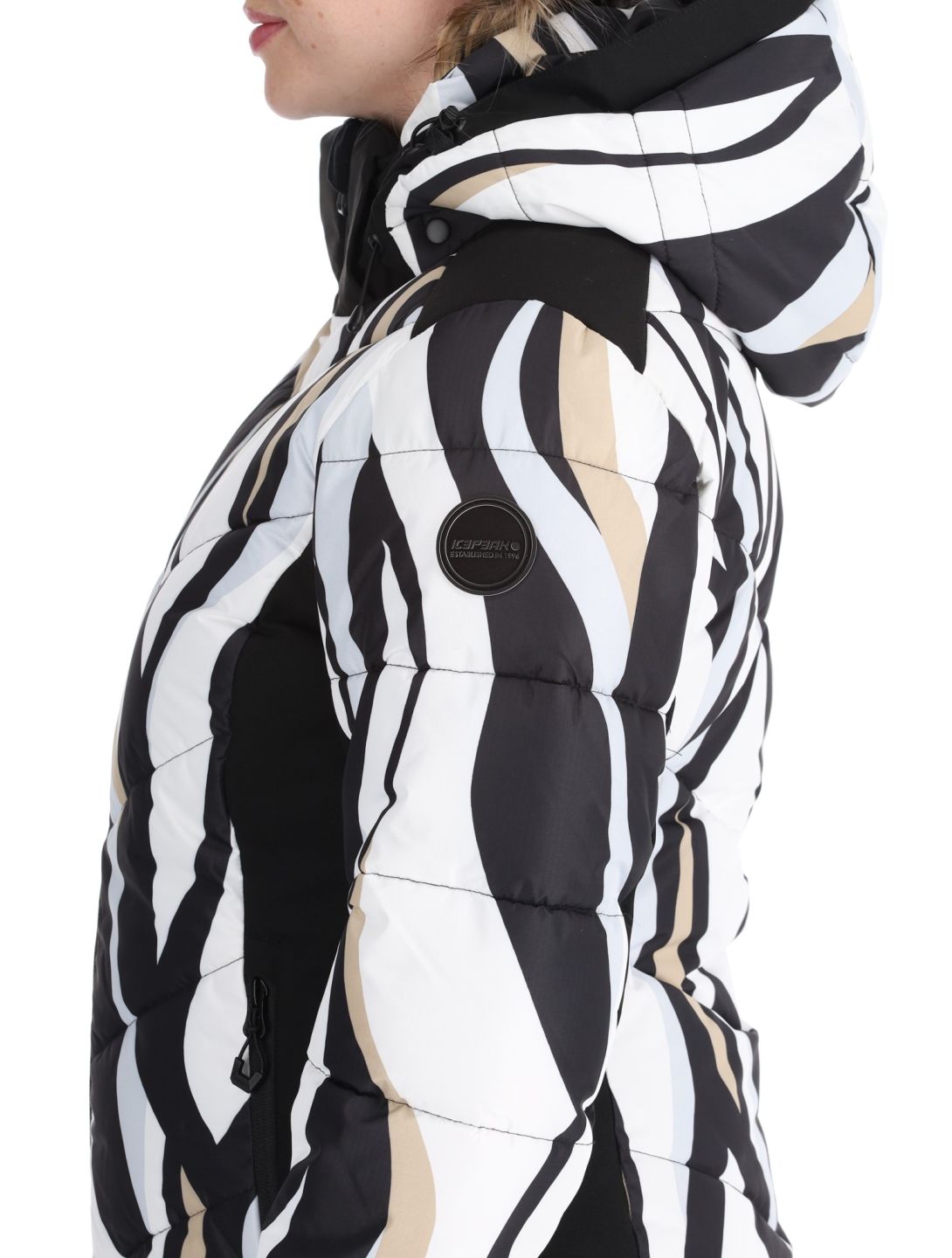 Icepeak, Flippin ski-jas dames Black White wit, zwart 