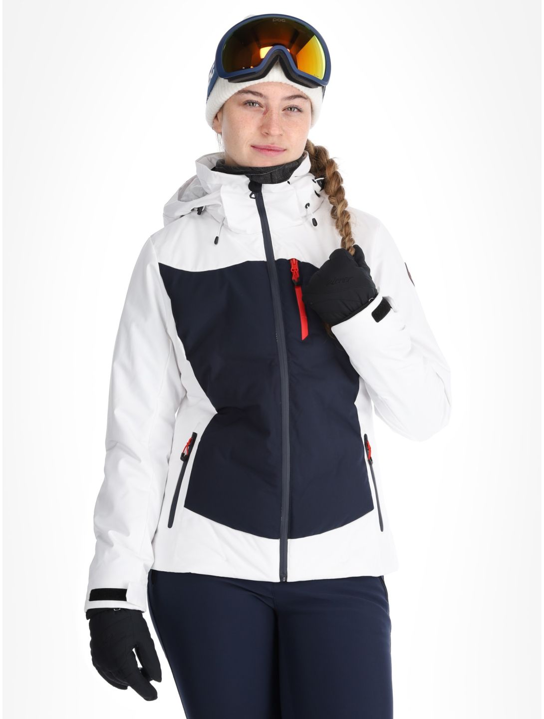 Icepeak, Flovilla ski-jas dames Optic White wit 