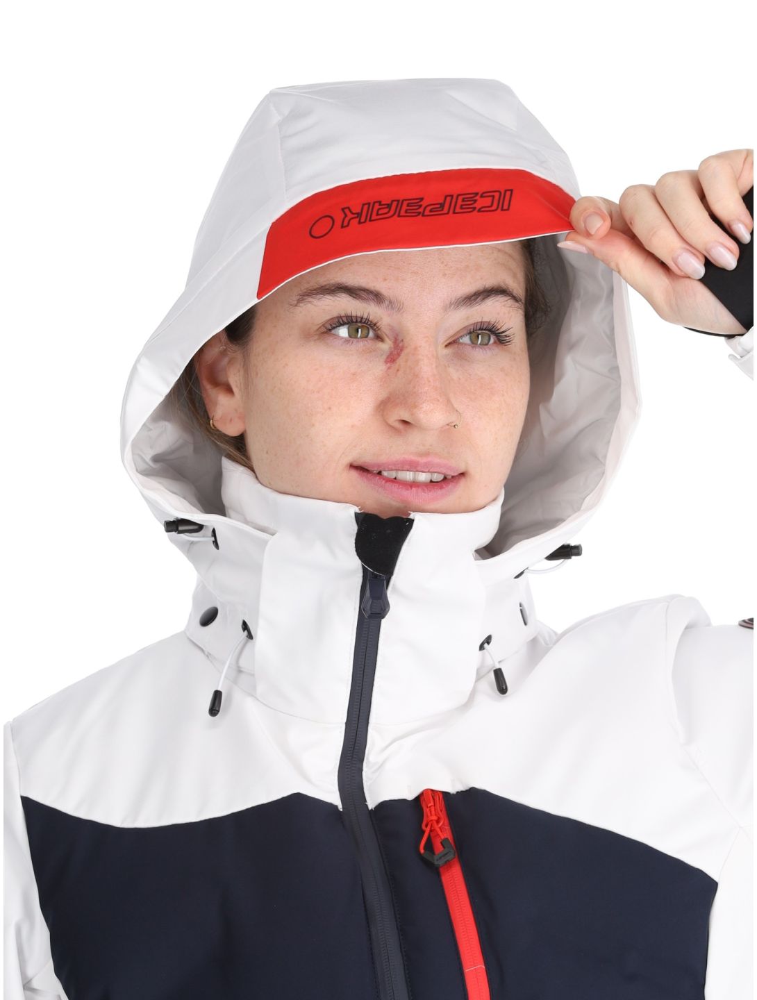 Icepeak, Flovilla ski-jas dames Optic White wit 