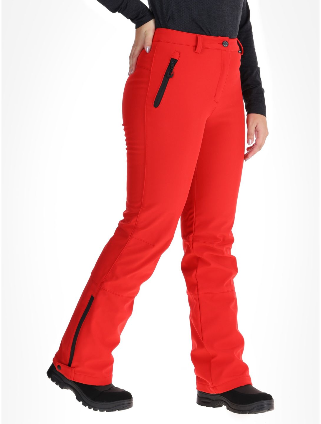 Icepeak, Frechen softshell skibroek dames Coral-Red rood 