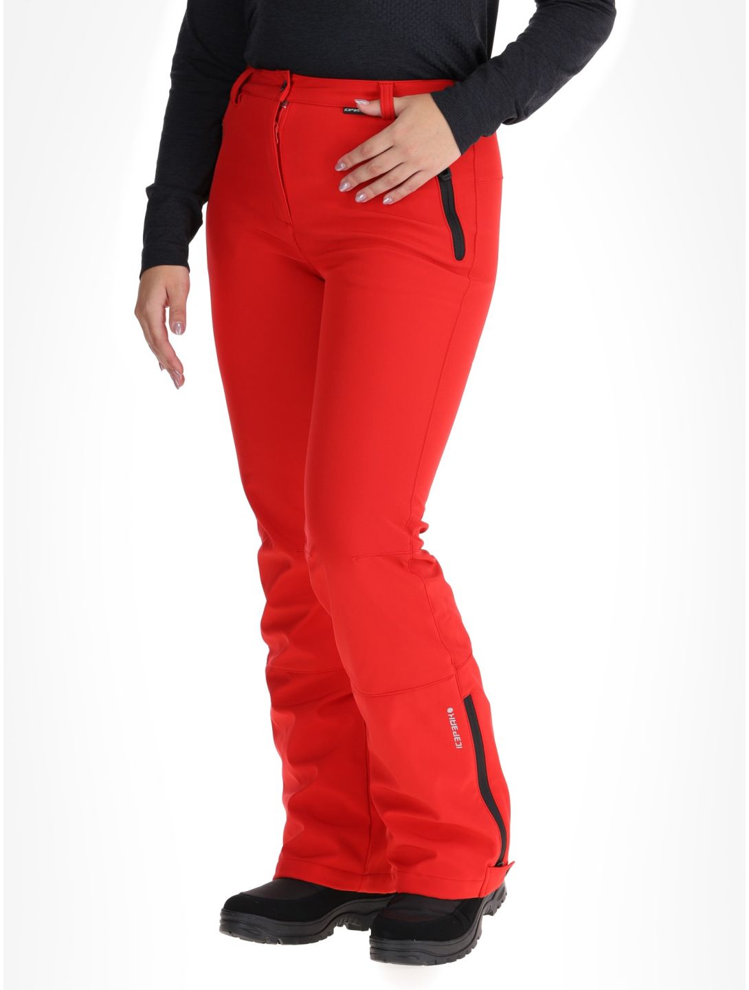 Icepeak, Frechen softshell skibroek dames Coral-Red rood 